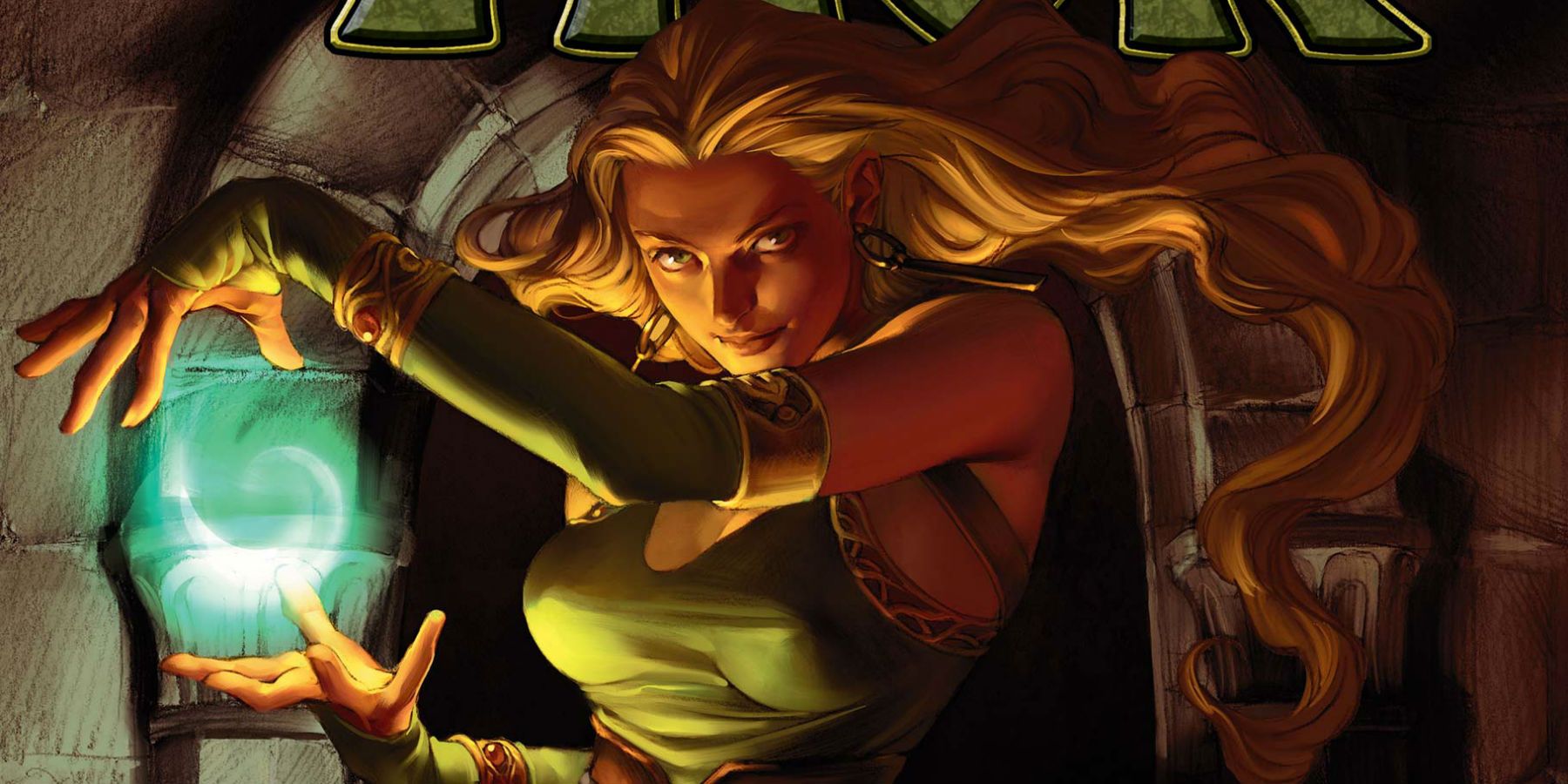 Enchantress casts a spell in Marvel Comics.