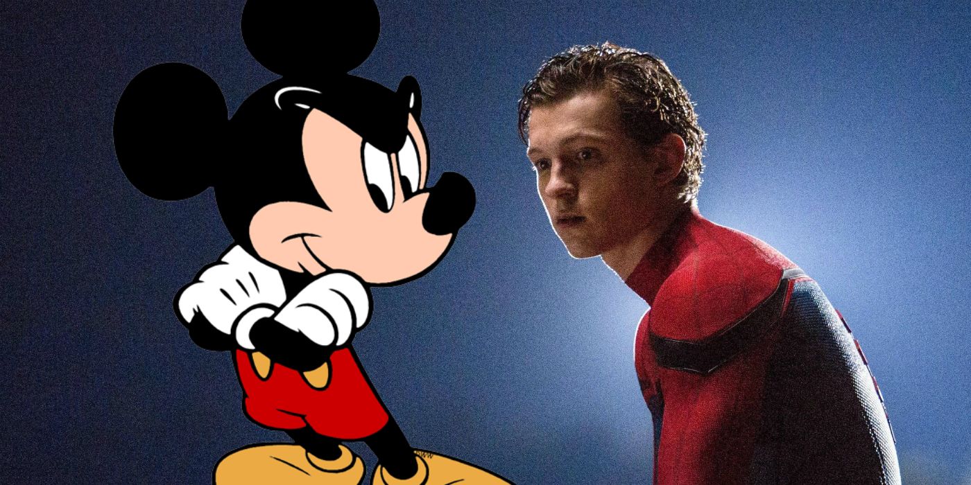 Mickey Mouse and Tom Holland Spider-Man