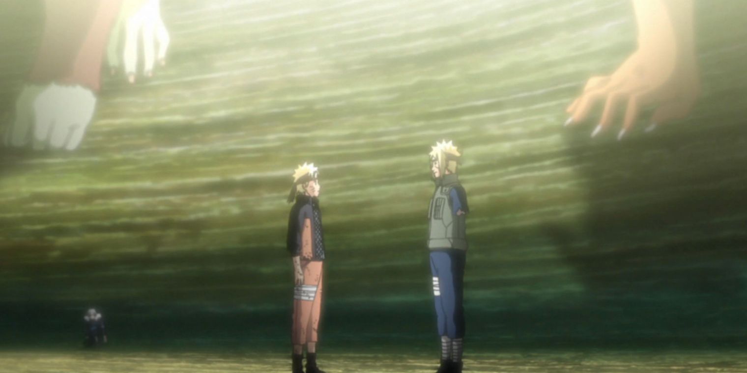 Naruto speaks with Minato in Naruto Shippuden Congratulations Episode 474