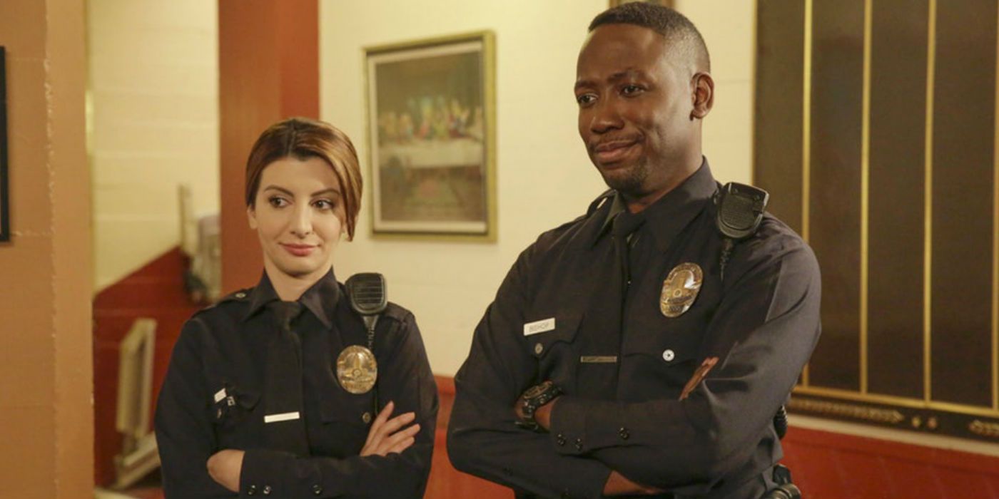 Aly and Winston in uniform in New Girl