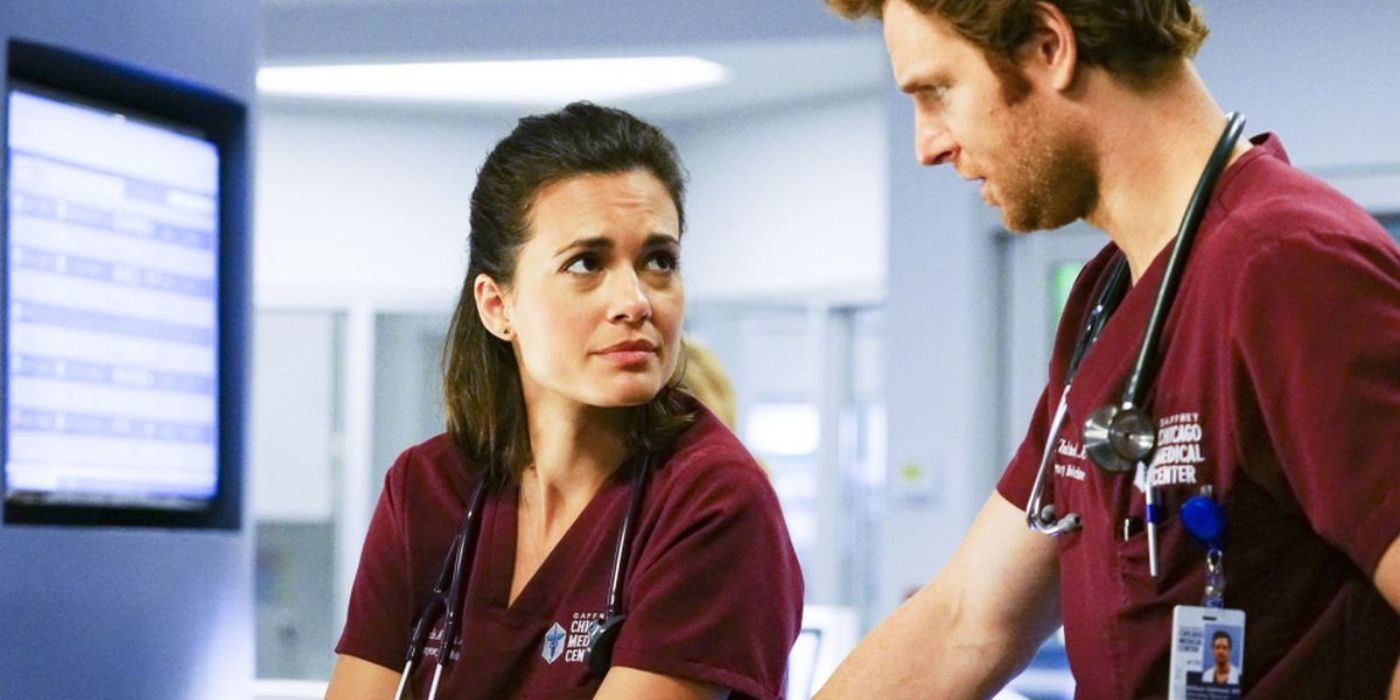 Dr. Manning and Halstead look at each other concerned