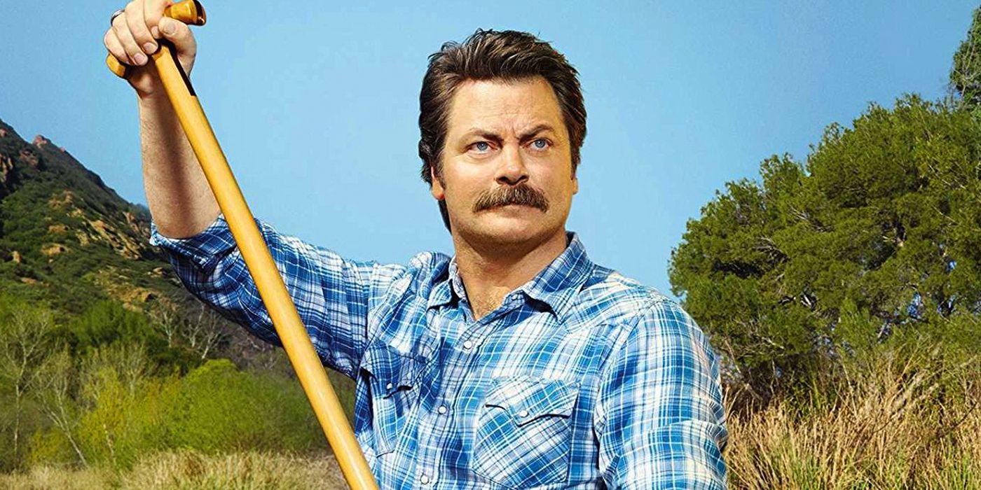 Nick Offerman as Ron Swanson in Parks and Rec