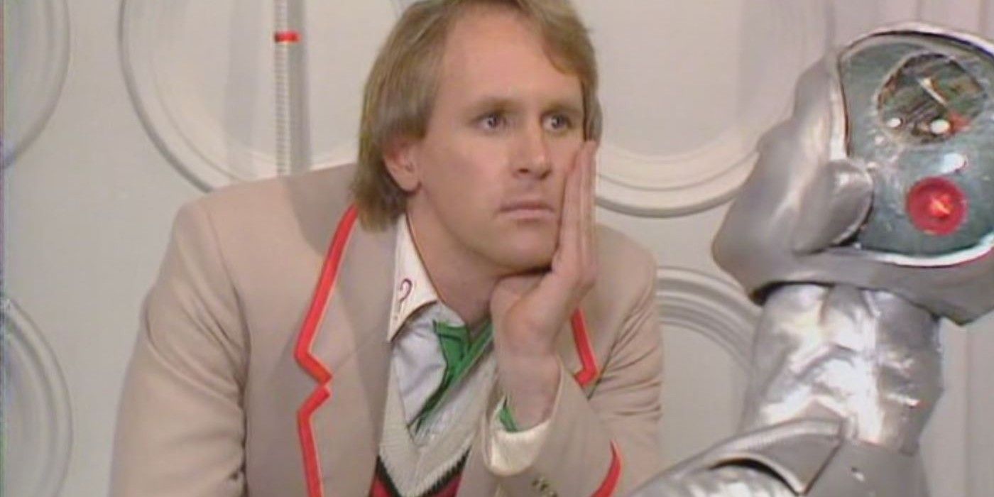 The Fifth Doctor and Kamelion in Doctor Who