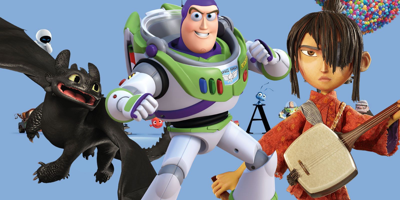 Pixar Logo Buzz Lightyear Kubo and Toothless How To Train Your Dragon