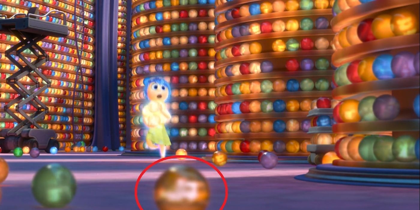 Memory orbs in Inside Out, one of which has the Pizza Planet truck