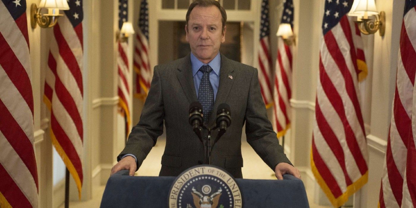 Kiefer Sutherland as President Tom Kirkman.