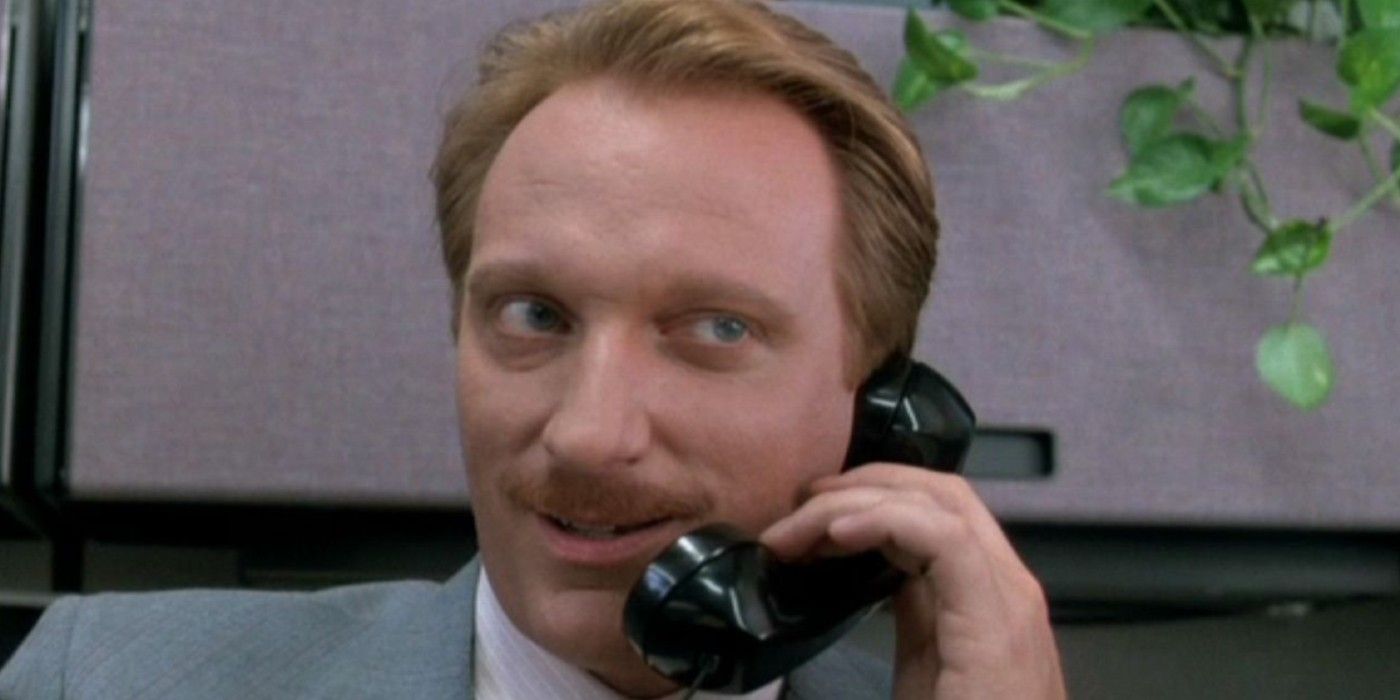 The principal in ferris buellers day off smirks into the telephone
