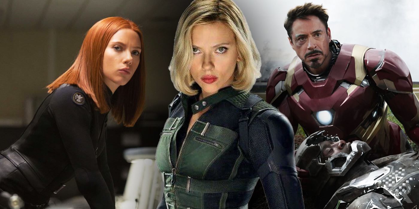 Scarlett Johansson as Black Widow and Iron Man in Civil War