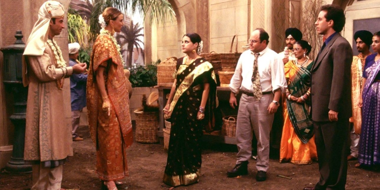 Seinfeld 'The Betrayal' episode with the whole gang at the wedding in India.