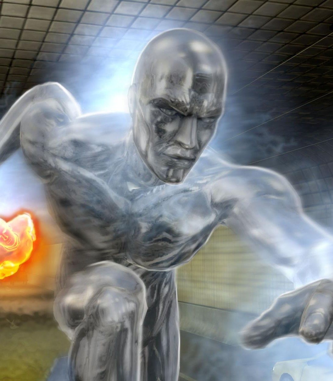 Silver Surfer and Human Torch in Fantastic Four Rise of the Silver Surfer