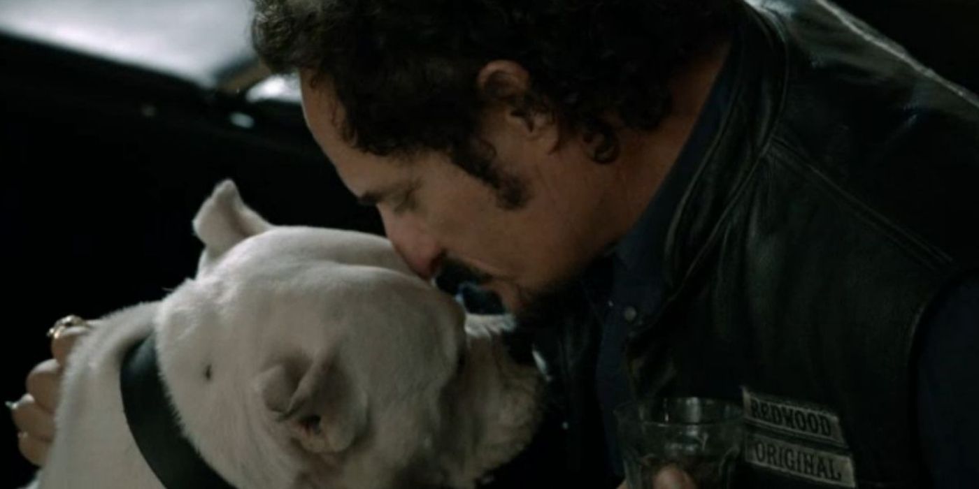 Sons of Anarchy Tig and the rescue dog