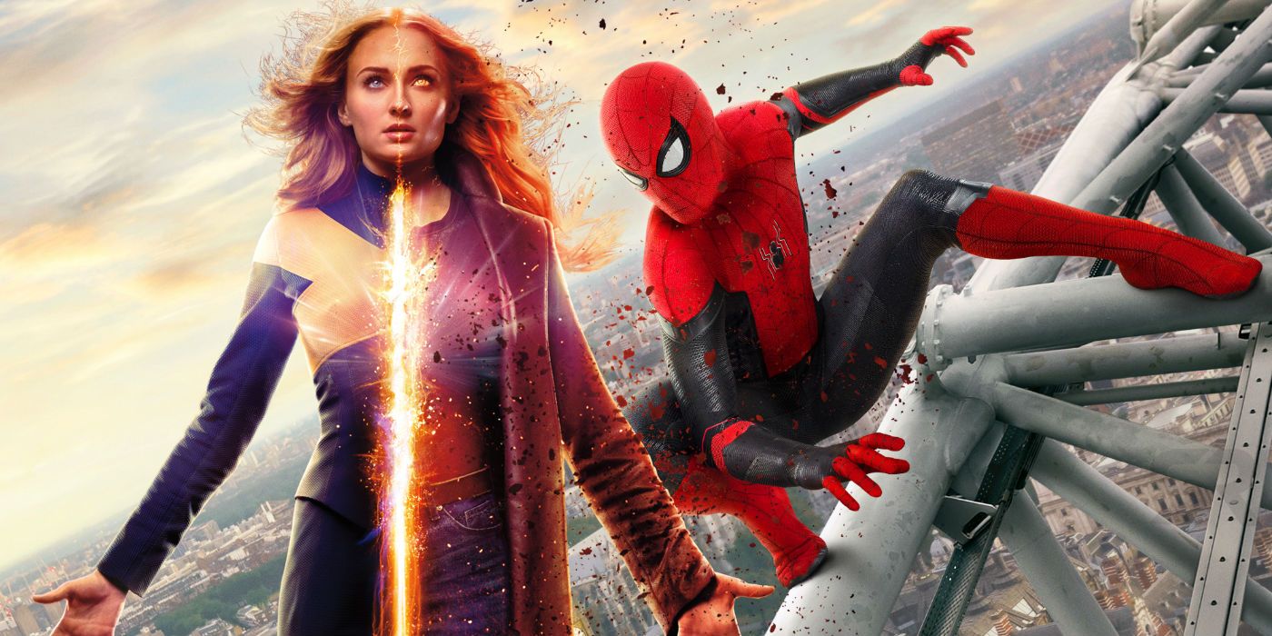 Tom Holland in Spider-Man: Far From Home and Sophie Turner in Dark Phoenix