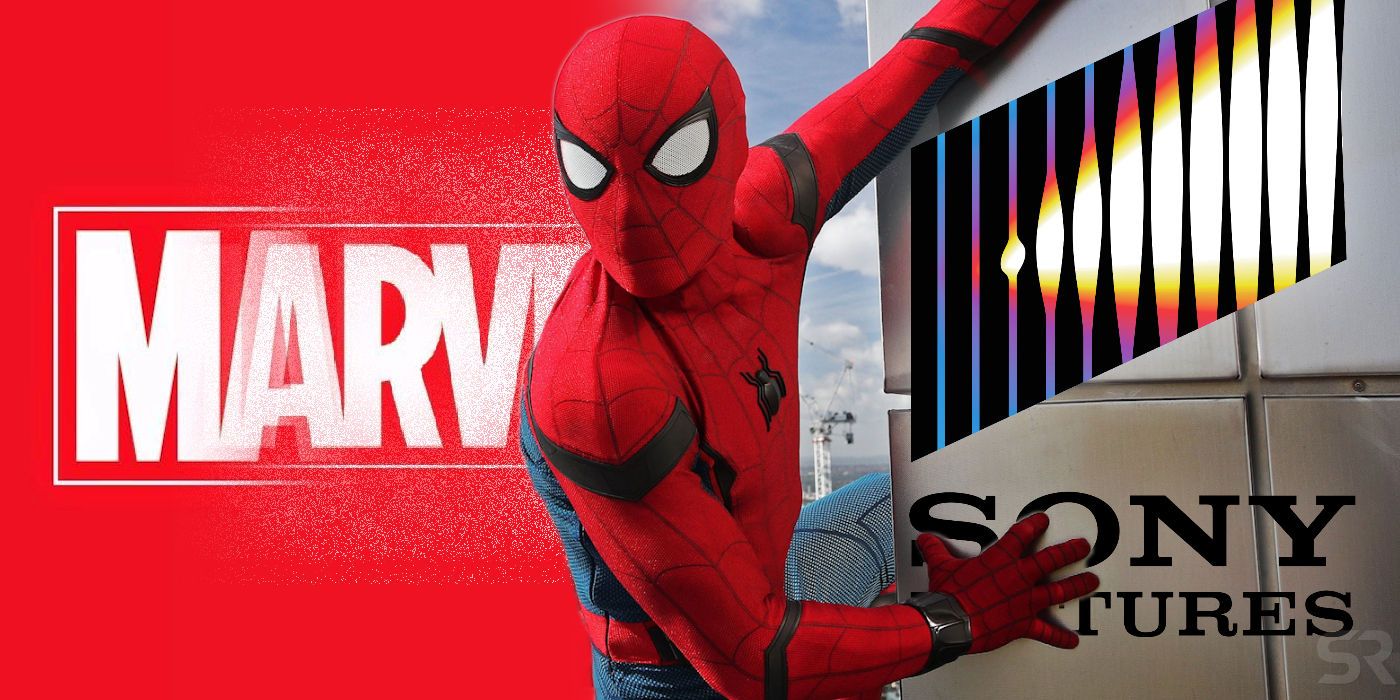 Spider-Man with Marvel and Sony logos