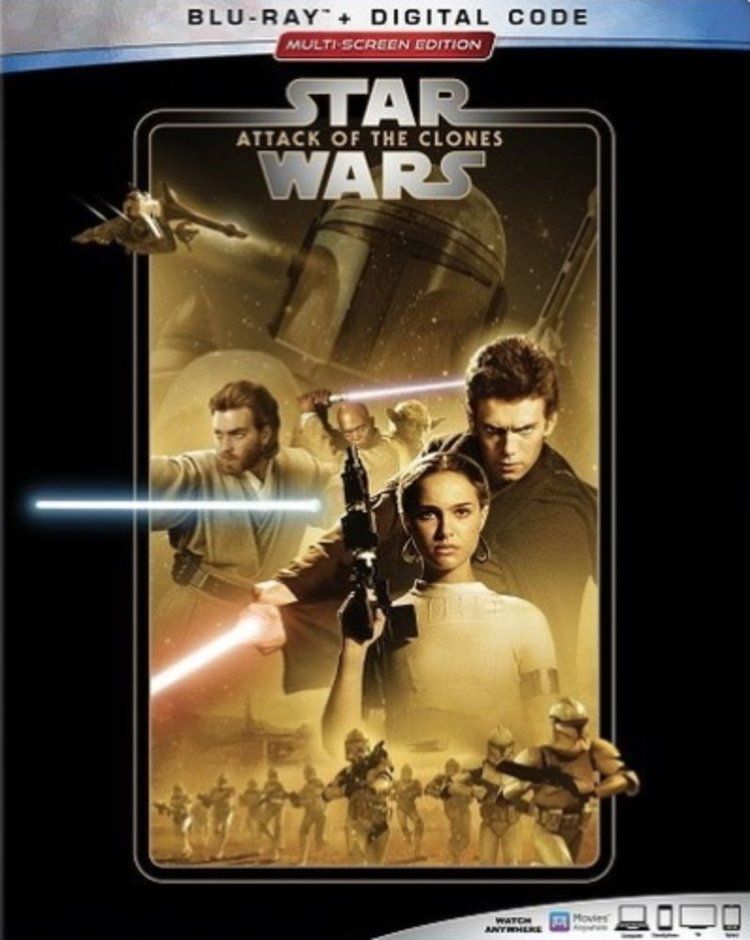Star Wars Episode II Attack of the Clones Blu Ray Cover