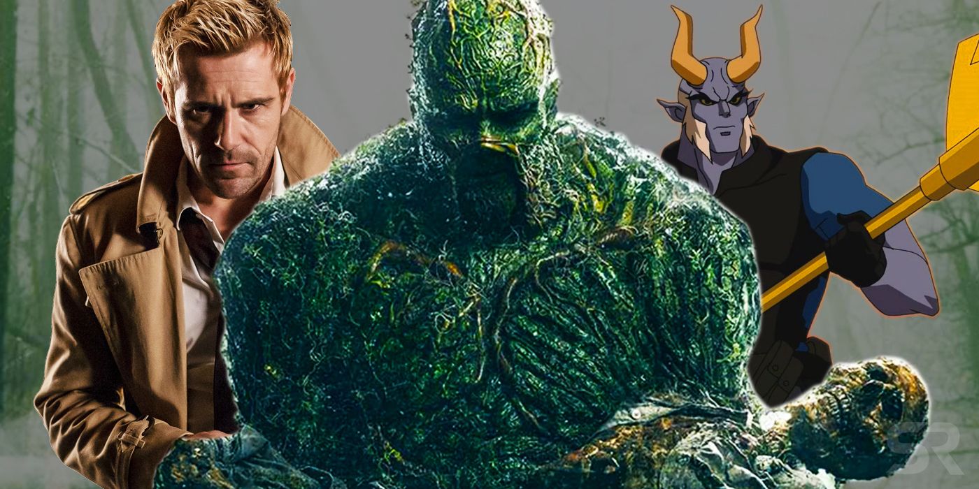 Swamp Thing with Blue Devil and Constantine