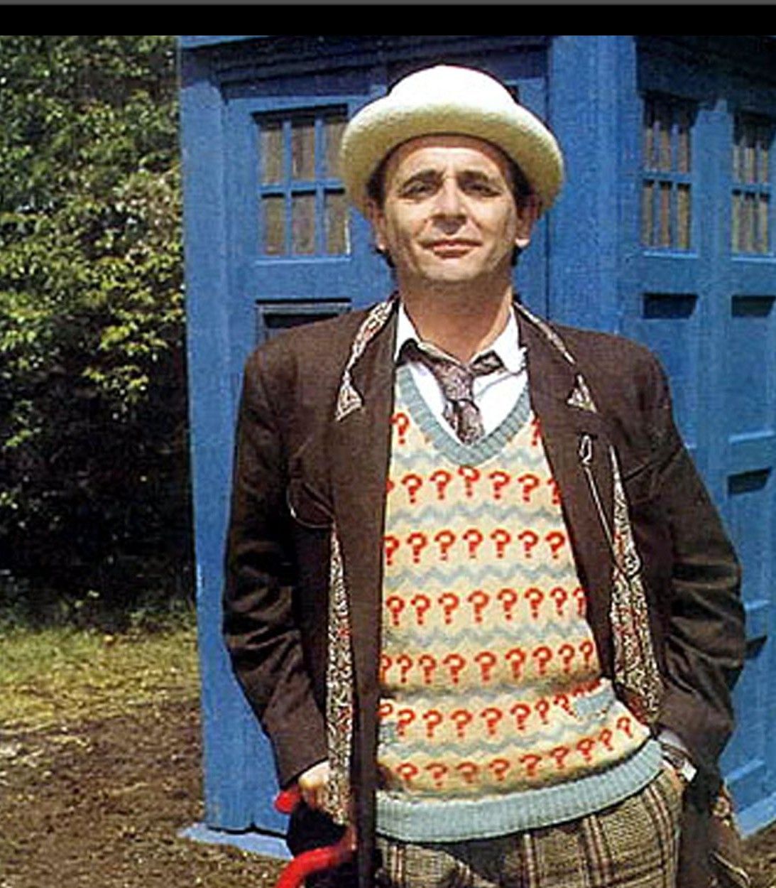 Sylvester McCoy as Seventh Doctor in Doctor Who vertical