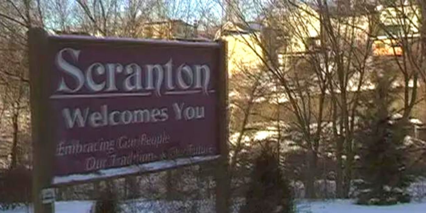The Scranton welcome sign from The Office intro