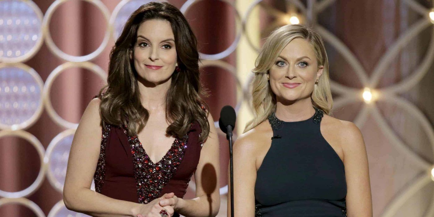 Tina Fey and Amy Poehler at the Golden Globes