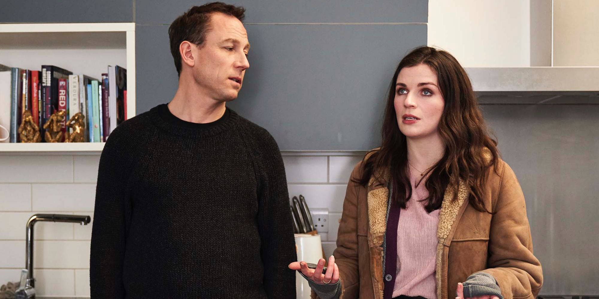 Tobias Menzies and Aisling Bea in This Way Up Hulu