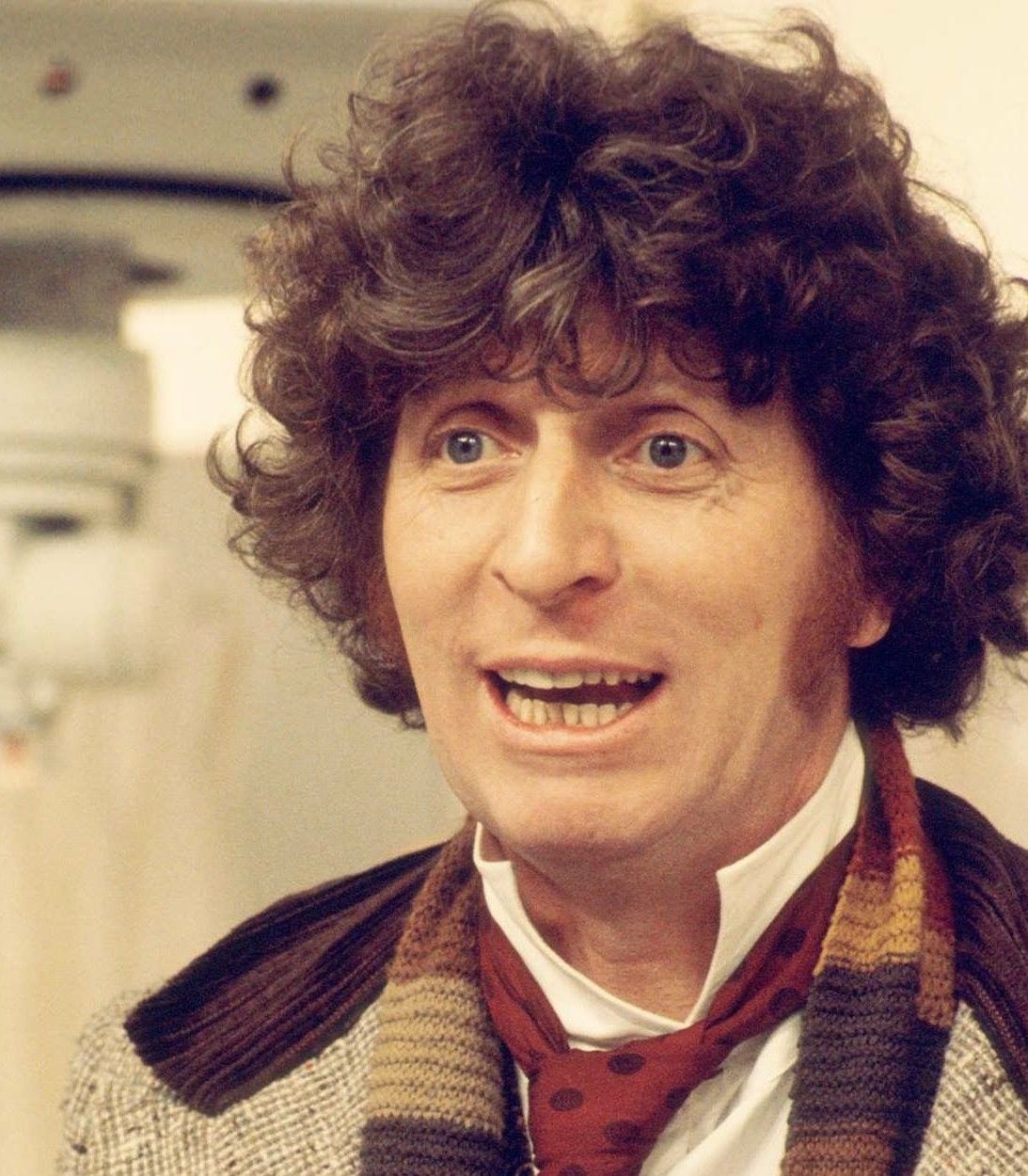 Tom Baker as Fourth Doctor in Doctor Who vertical