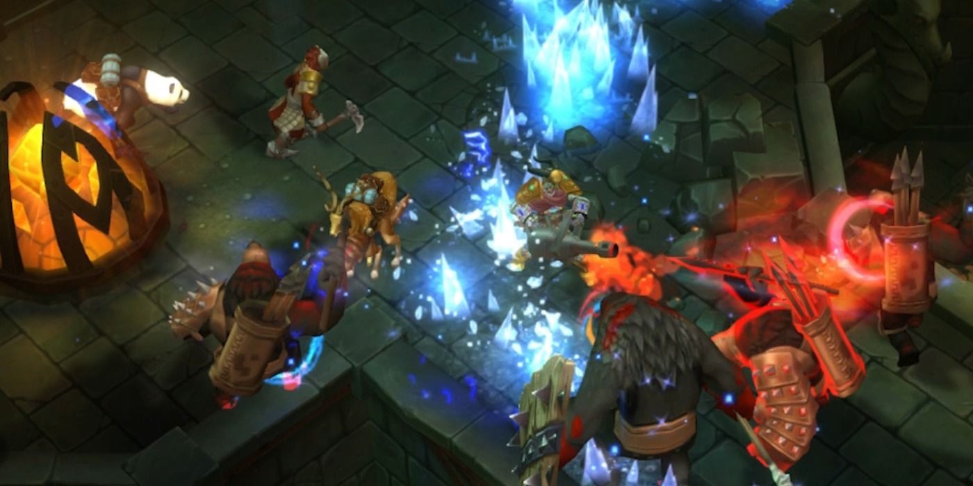 The embermage exploring a dungeon in Torchlight