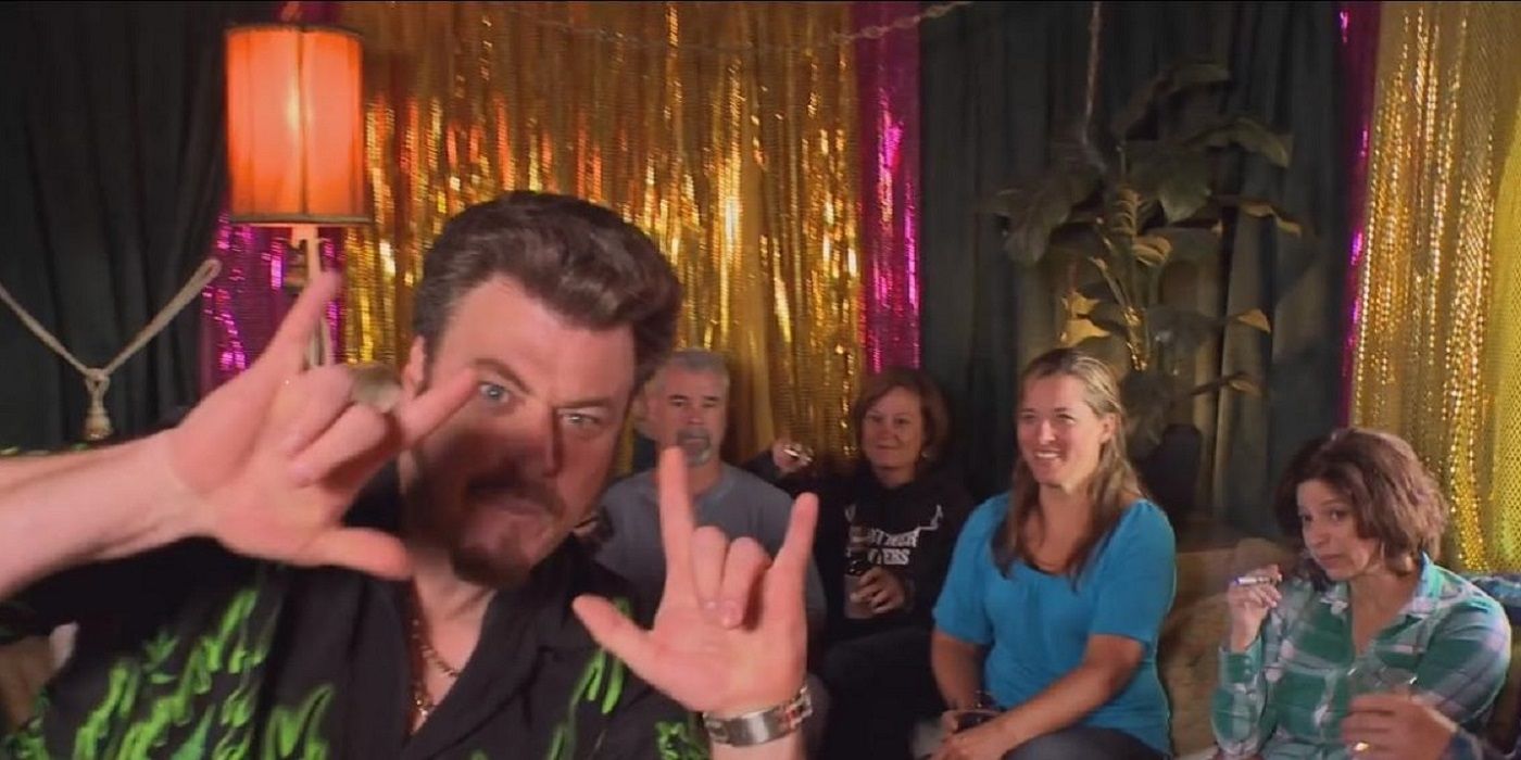 Ricky facing his hands at the camera in Trailer Park Boys