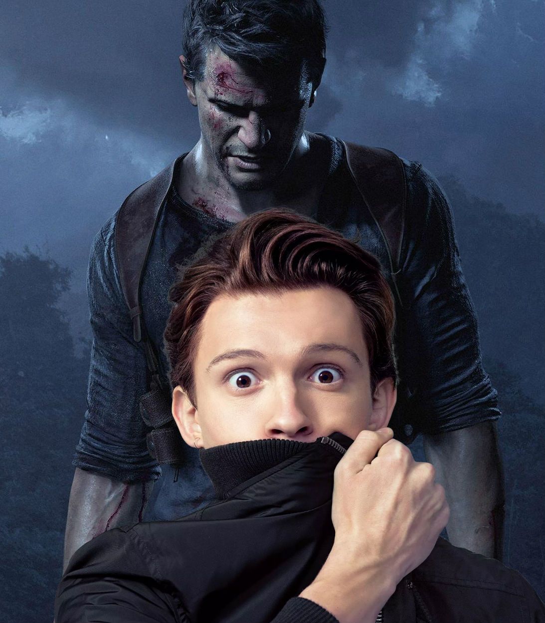Tom Holland starring as Nathan Drake in the Uncharted movie