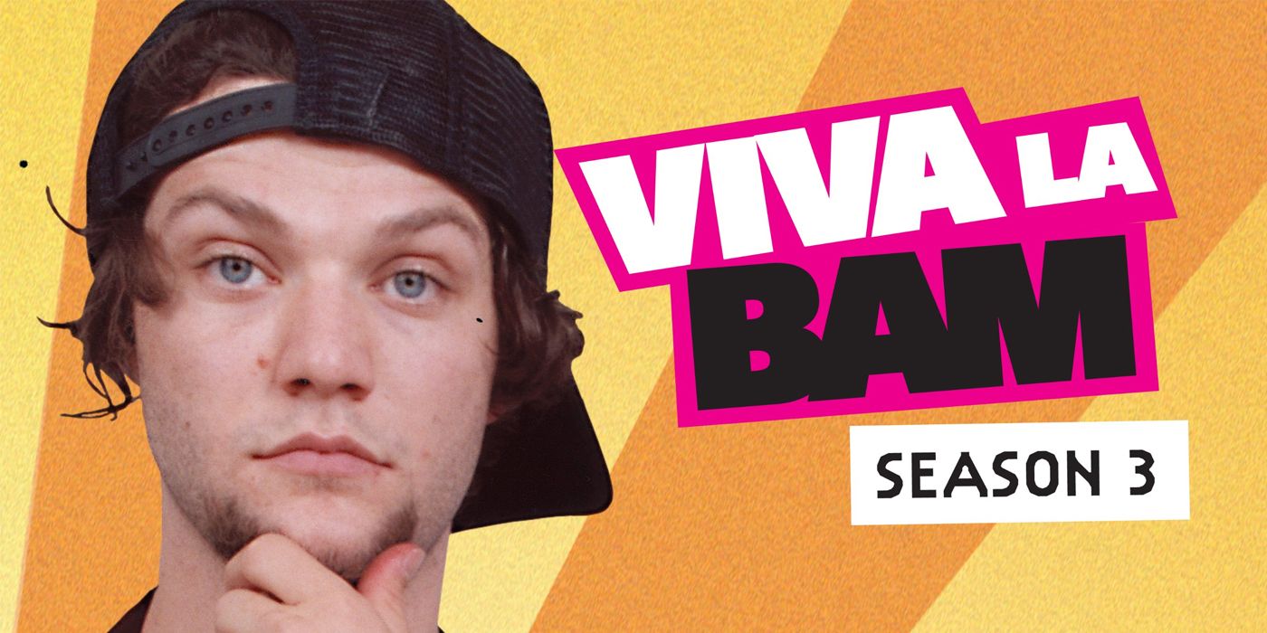 Viva La Bam poster featuring Bam holding his chin