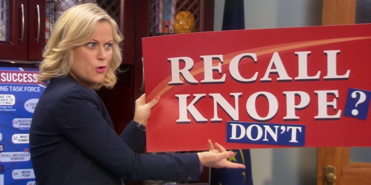 When Leslie Got Recalled in Parks and Rec
