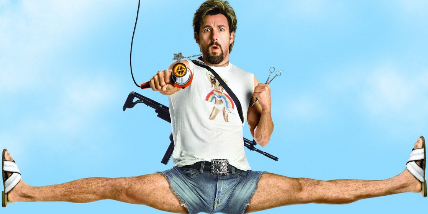 Zohan doing a split in You Don't Mess With The Zohan