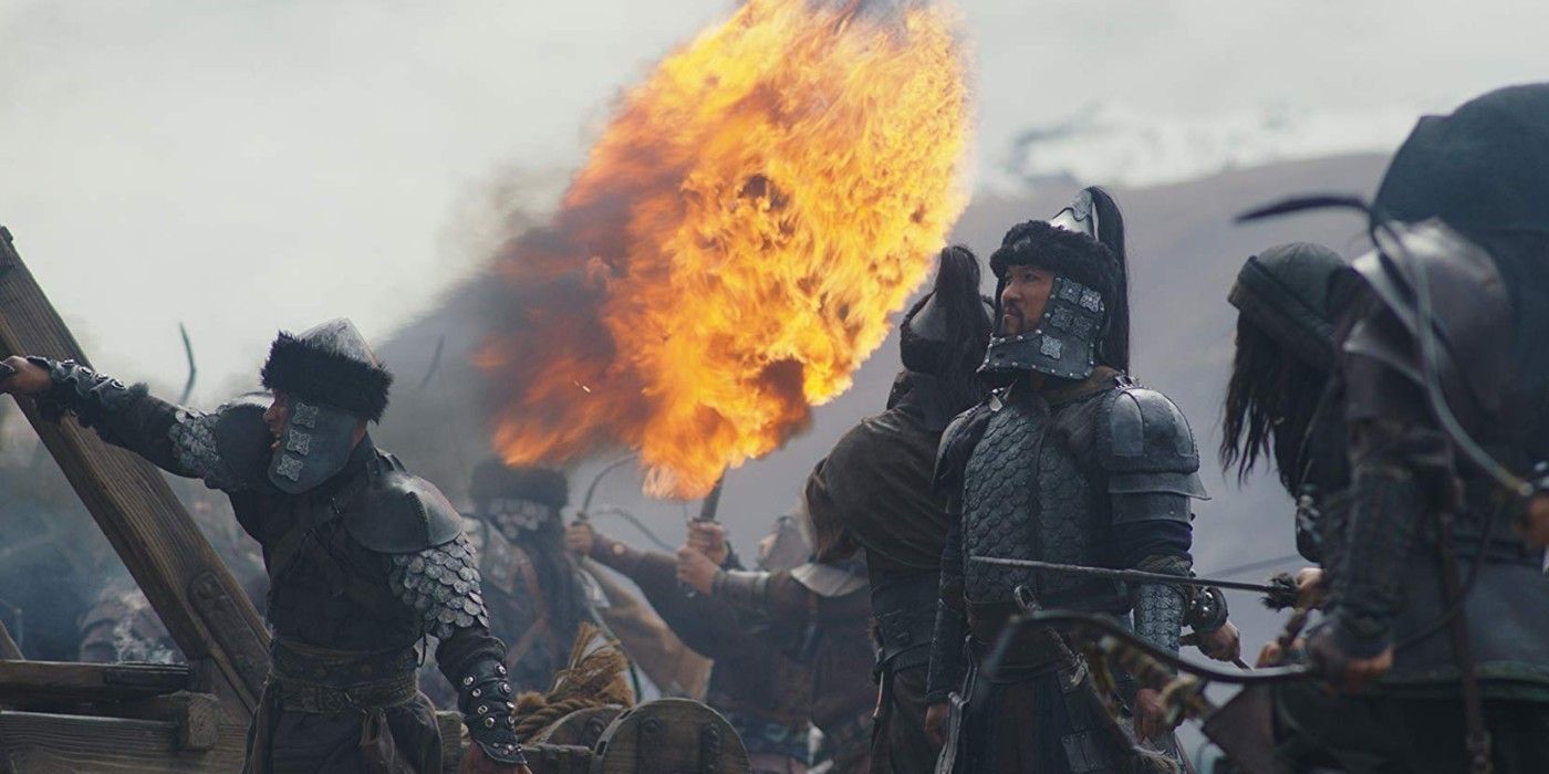 War scene in Mulan (2020)
