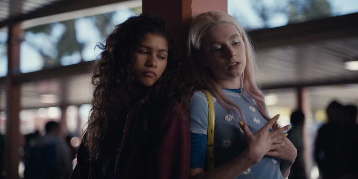 Rue and Jules standing together in Euphoria