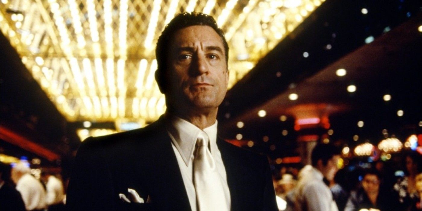 Robert De Niro looking out over casino in Casino