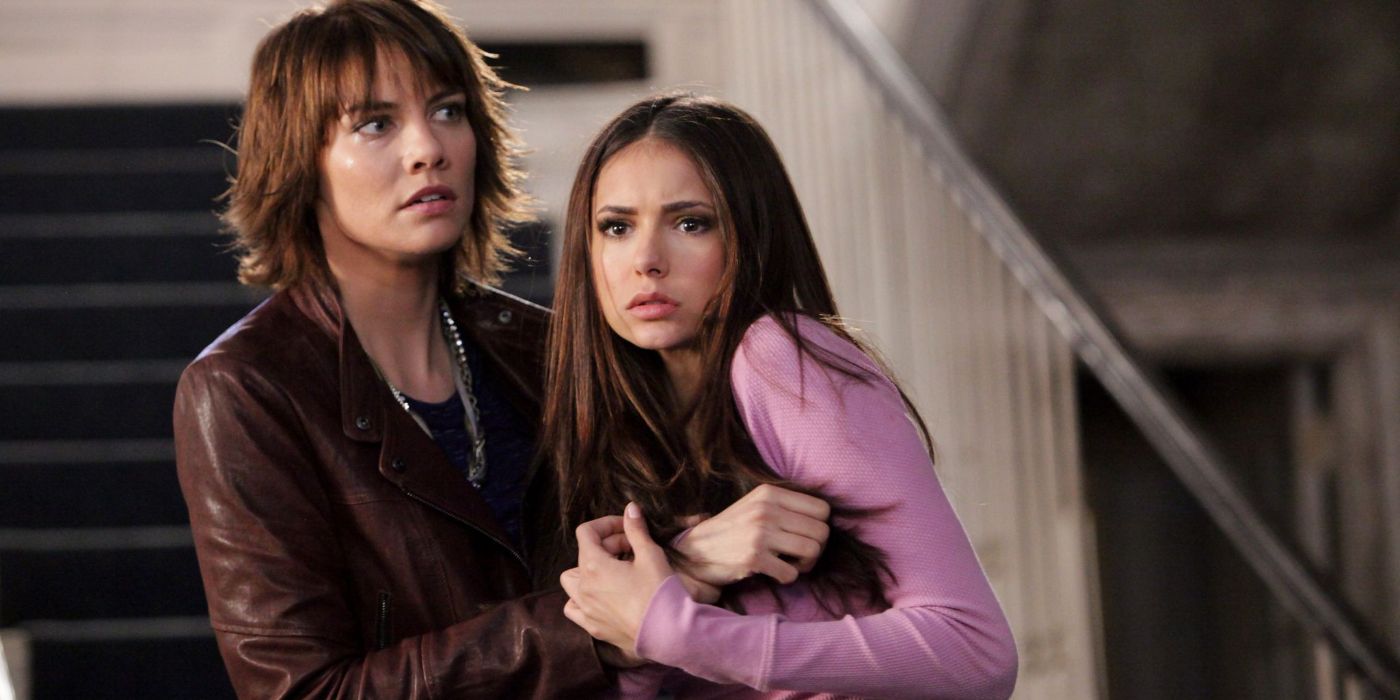 Rose and Elena in The Vampire Diaries.