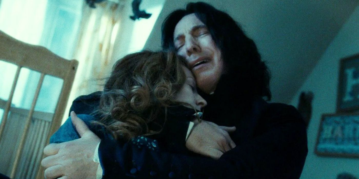 Snape holding lily in Harry Potter