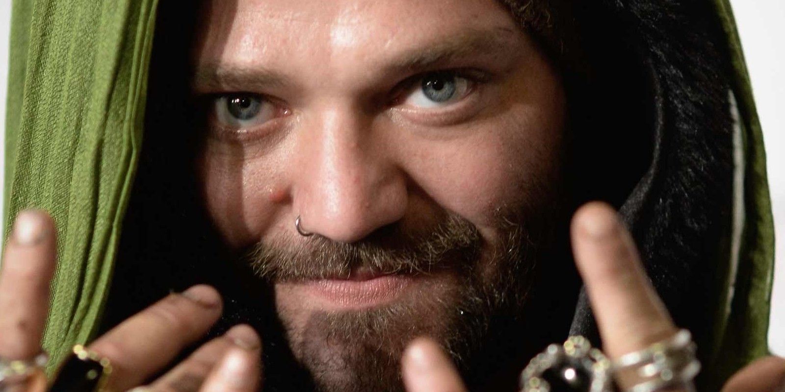 Bam Margera looks into the camera