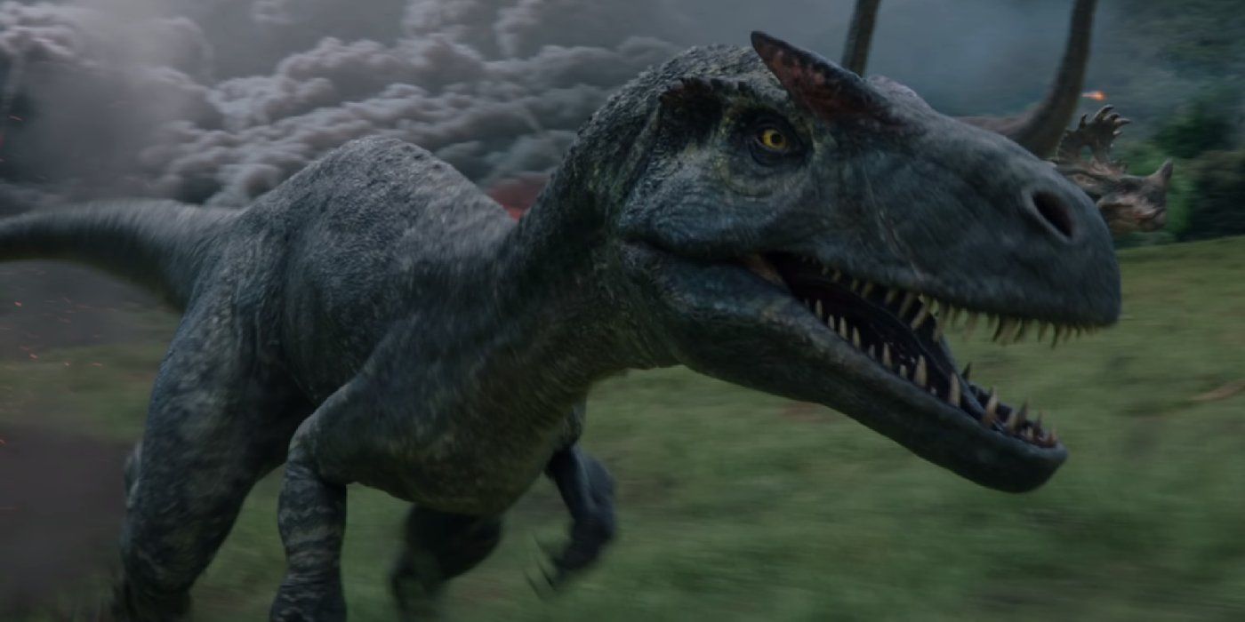 An Allosaurus running in Jurassic World