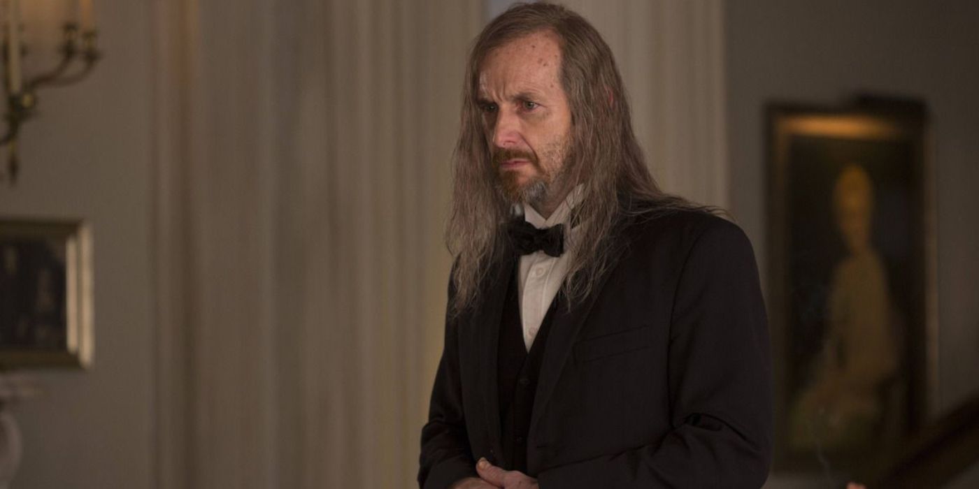 Spalding looking solemn in American Horror Story Coven
