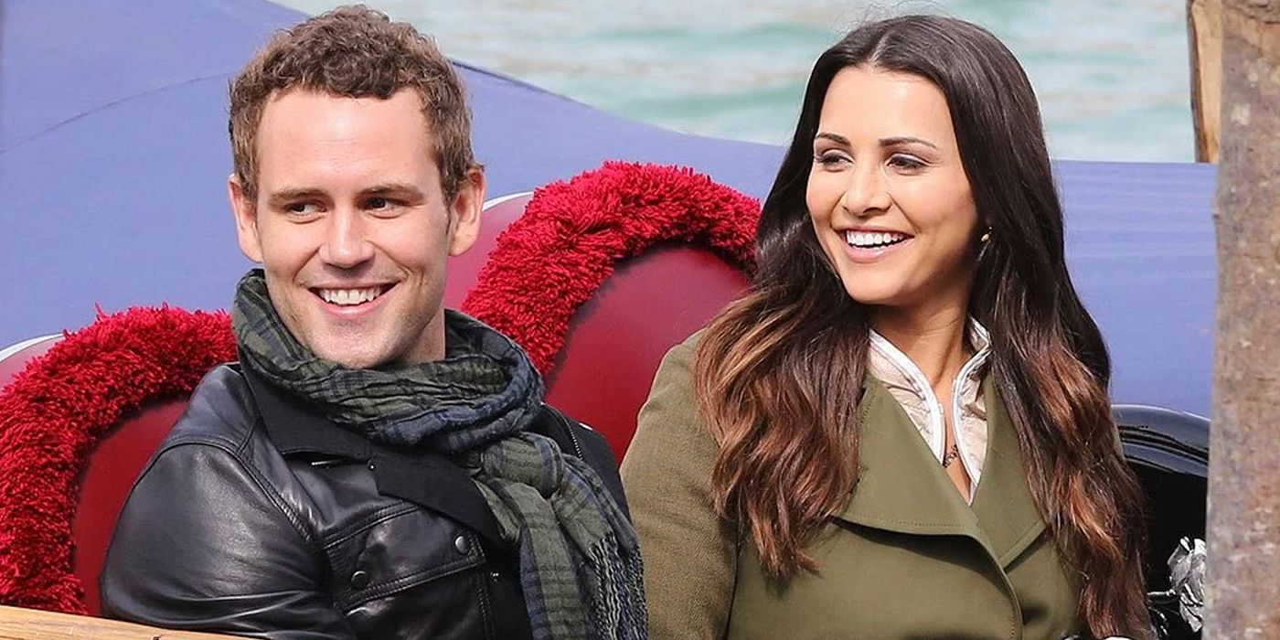 Nick Viall and Andi Dorfman sit together in The Bachelorette