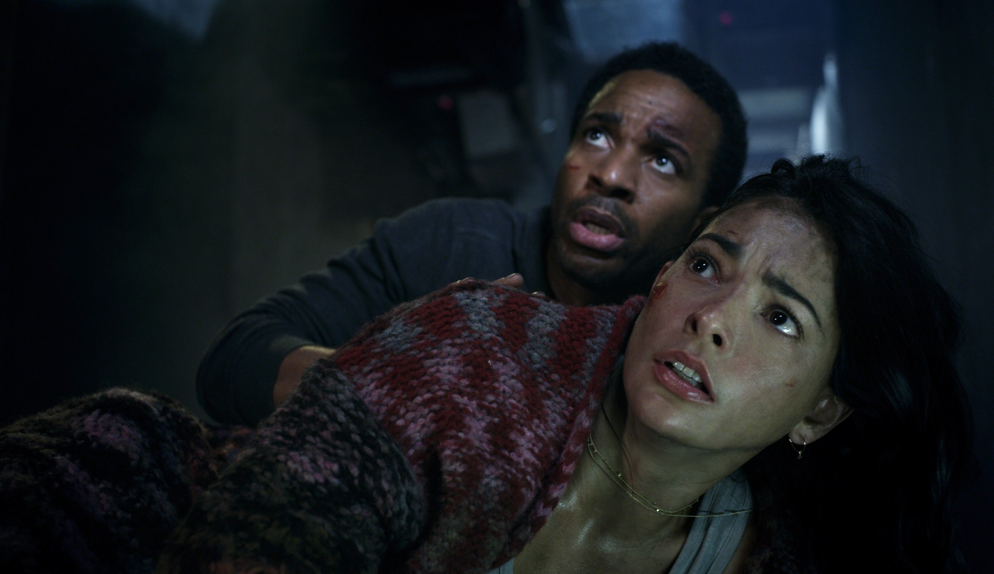 Andre Holland and Natalie Martinez in Battle at Big Rock