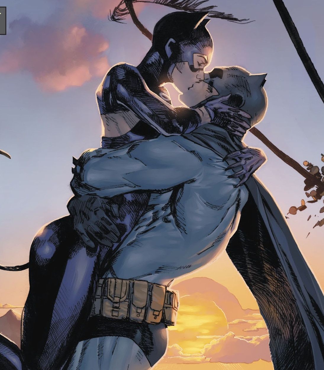 Batman Catwoman Kiss Vertical