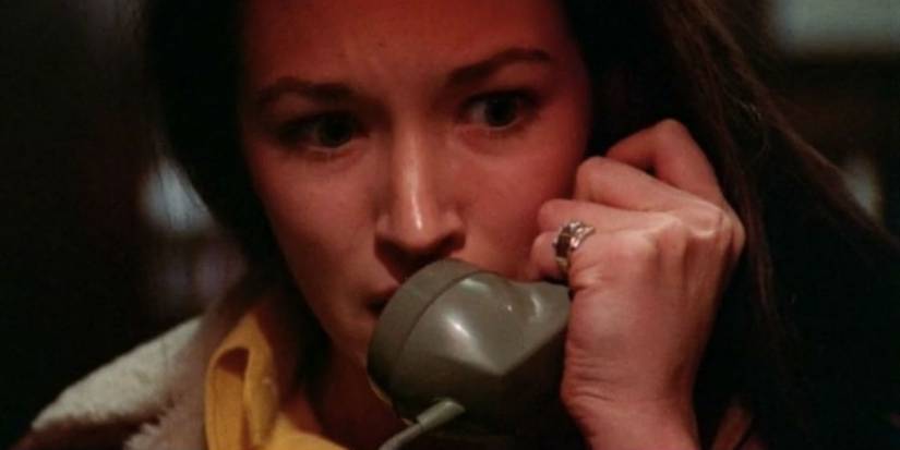 Olivia Hussey as Jeff on the phone in Black Christmas.