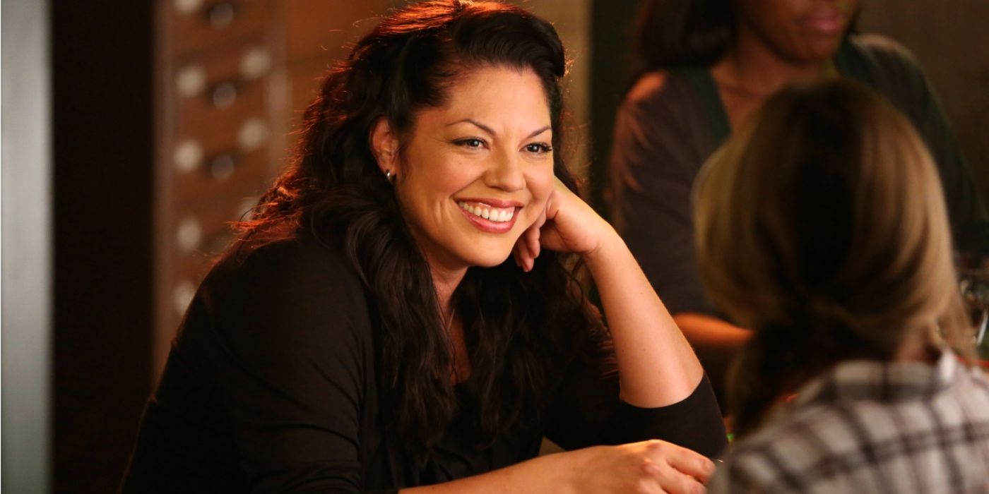 Callie smiling on Grey's Anatomy