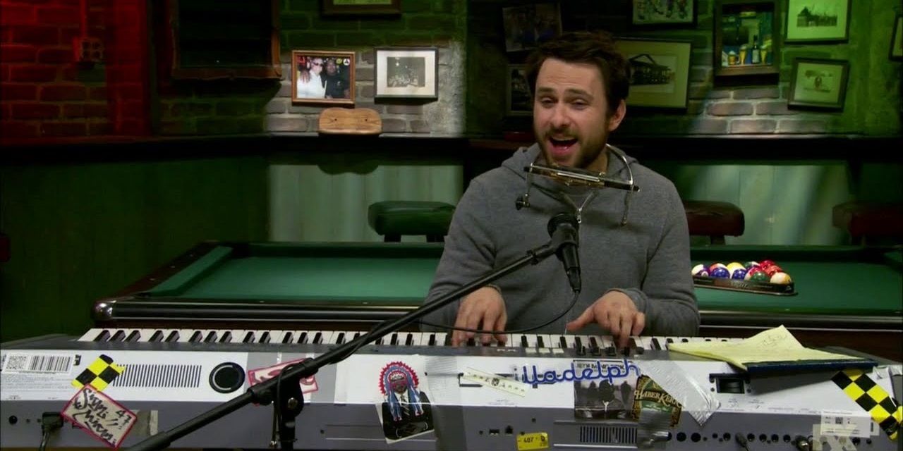 Charlie singing a song in It's Always Sunny in Philadelphia.