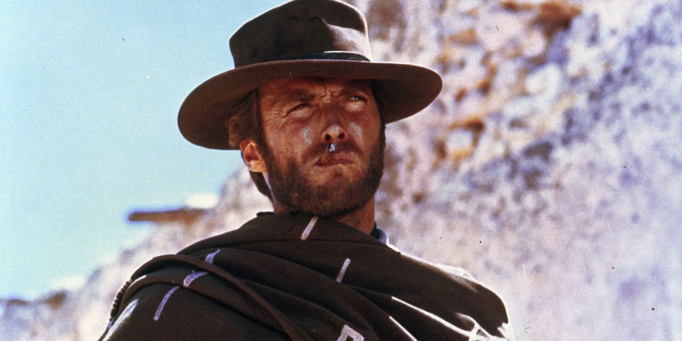 Clint Eastwood smoking a cigar in For a Few Dollars More