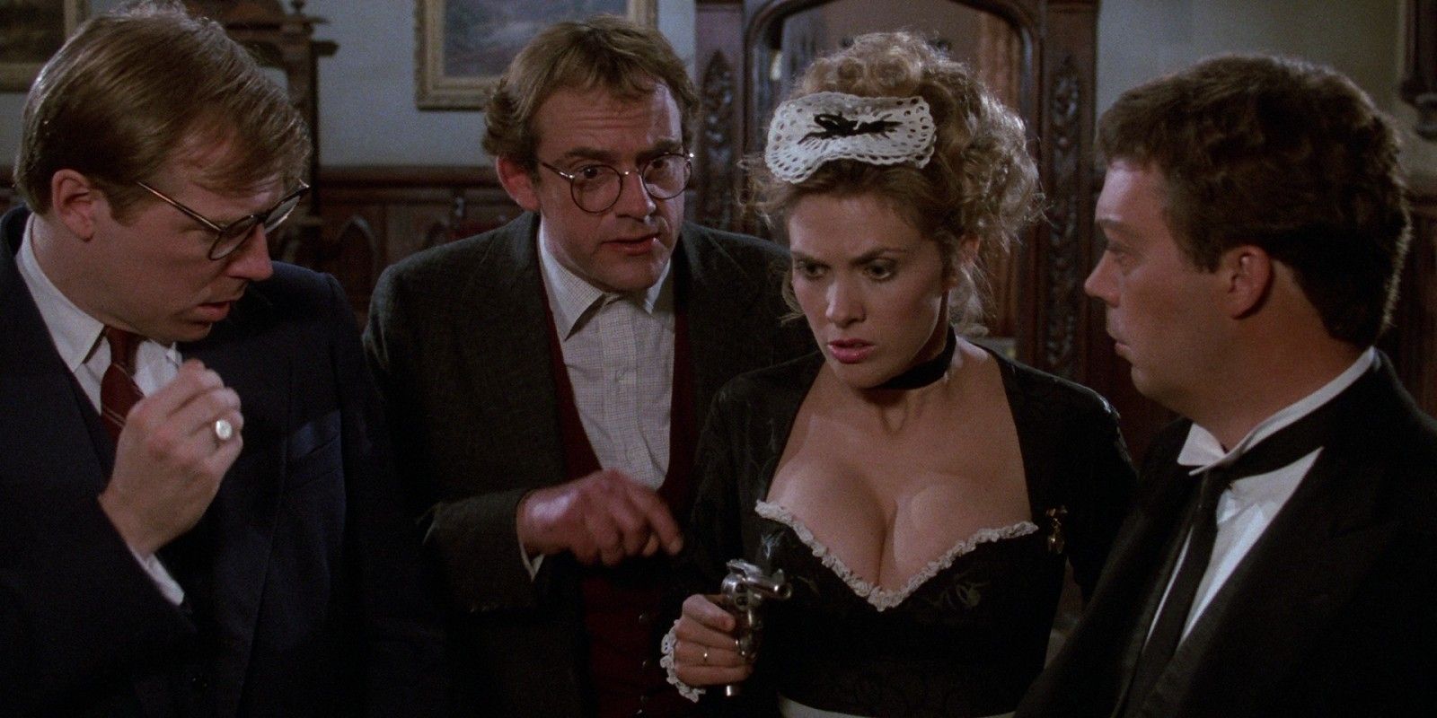 The guests together in the 1985 movie Clue