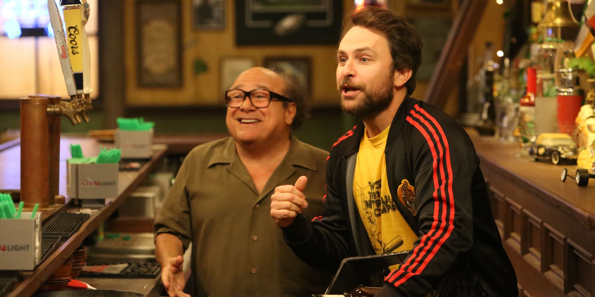 Danny DeVito and Charlie Day in Season 14