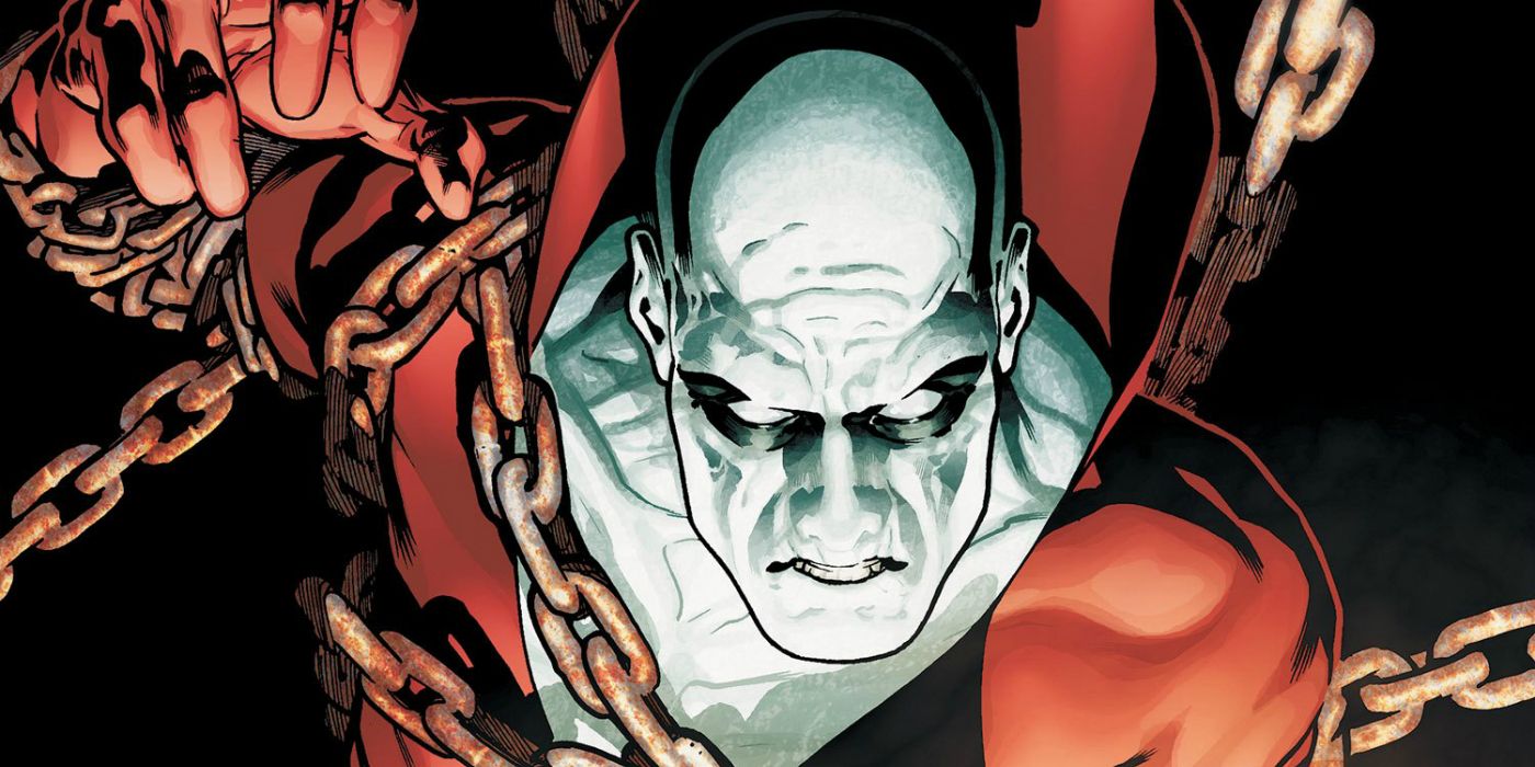 Deadman sosteniendo cadenas en los cómics de DC