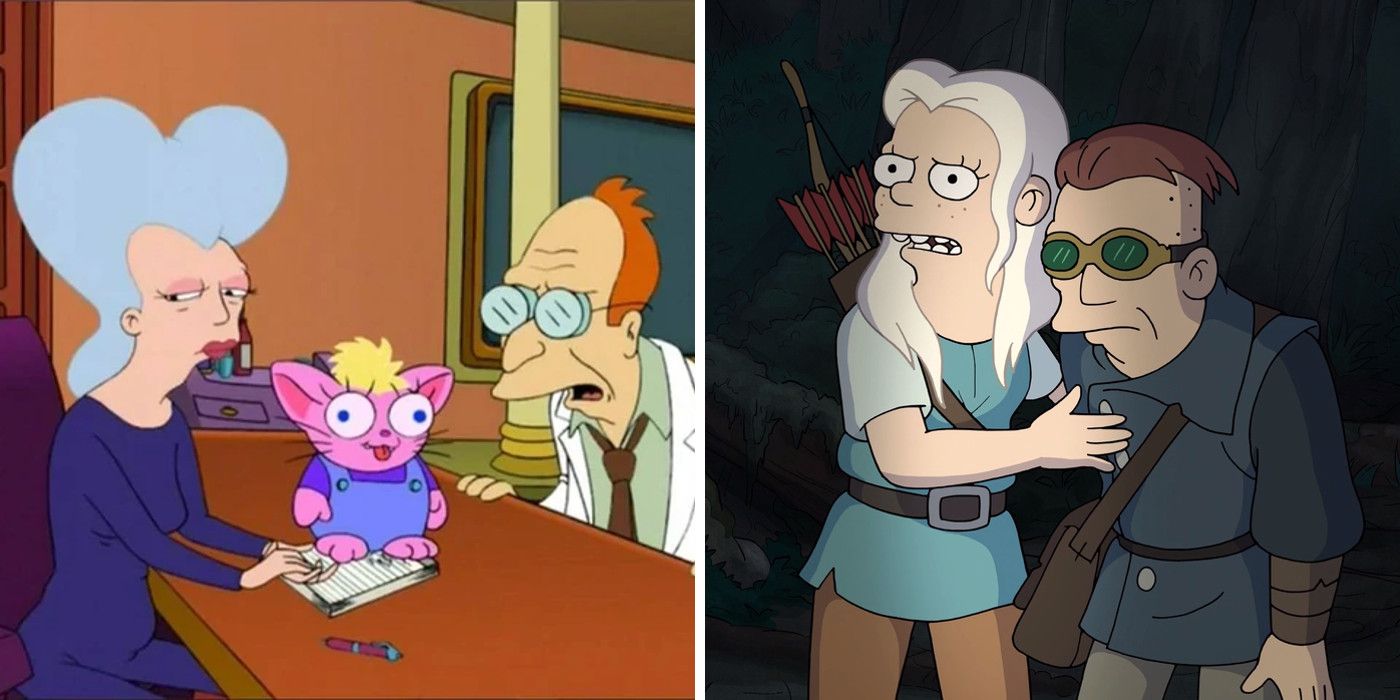 Disenchantment Futurama Gunderson Farnsworth relation