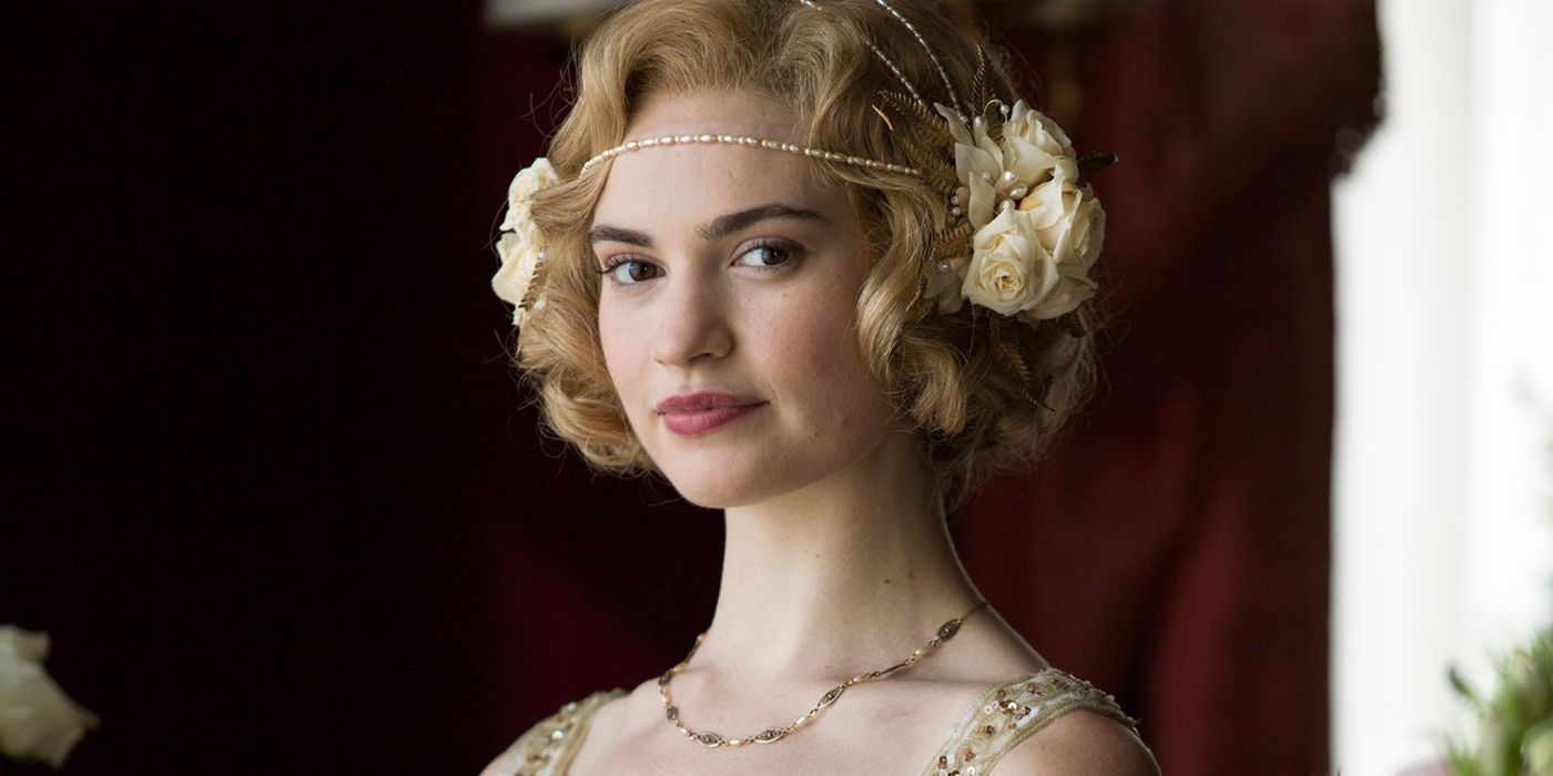 Lady Rose posing for the camera in Downton Abbey